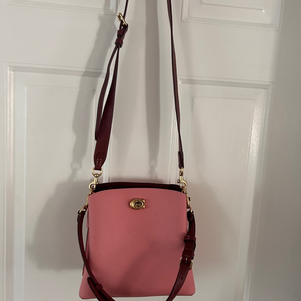 Coach Pink Crossbody Bag with Adjustable Strap